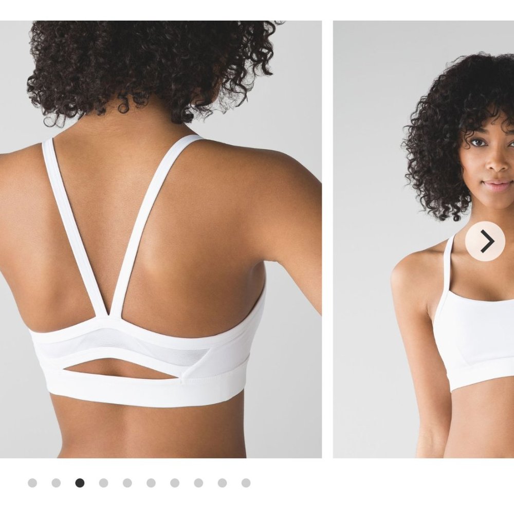 Lululemon Rise and Run Bra- White Size 8